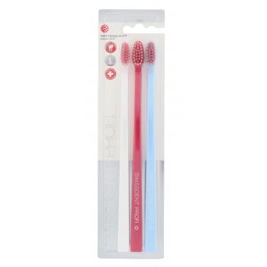 Swissdent Profi Gentle Trio  3Pc White, Pink, Light Blue   Unisex (Zobna Šcetka)