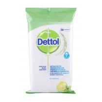 Dettol Antibacterial Cleansing Surface Wipes Lime & Mint  36Pc    Unisex (Antibakterijski Izdelek)