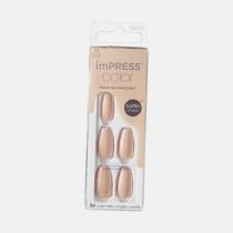 Kiss Impress Color 30Pc Coffin Shape   (False Nails) Ženski  506 Latte