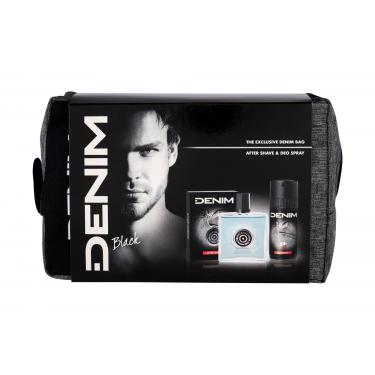 Denim Black  Aftershave Water 100 Ml + Deodorant 150 Ml + Cosmetic Bag 100Ml    Moški (Aftershave Water)