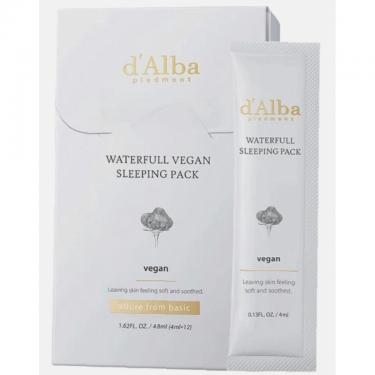 D'Alba White Truffle 12X4Ml Waterfull Vegan Sleeping Pack   (Face Mask) Ženski  