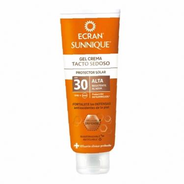 Ecran Sunnique 250Ml Silky Touch Protective Gel Cream  Spf30 (Sun Body Lotion) Unisex  