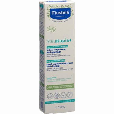 Mustela Bébé Stelatopia 150Ml Lipid-Replenishing Cream Anti-Itching   (Body Cream) K  