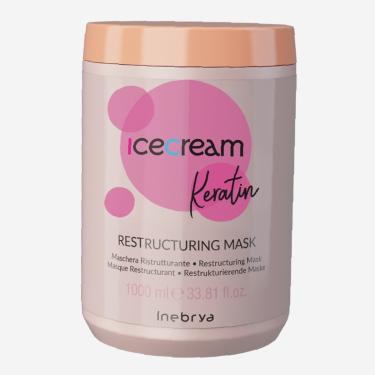 Inebrya Ice Cream Keratin 1000Ml Restructuring Mask   (Hair Mask) Unisex  