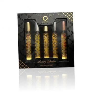 Orientica Luxury Collection Discovery Set   EDP Amber Rouge 10 ml + EDP Oud Saffron 10 ml + EDP Velvet Gold 10 ml + EDP Royal Bleu 10 ml + EDP Royal Amber 10 ml   10ml(Eau de Parfum) Ženski