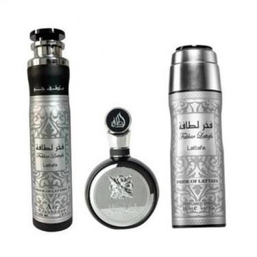Lattafa Fakhar Lattafa Black   EDP 100 ml + Deodorant 200 ml + Air Freshener 300 ml Housing Spray and Diffuser  100ml(Eau de Parfum) Moški