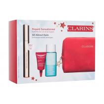 Clarins All About Eyes   Mascara Supra Volume 8 Ml + Instant Eye Make-Up Remover 30 Ml + Total Eye Lift 3 Ml + Cosmetic Bag Eye Makeup Remover Ul00000101 8Ml W (Mascara) 01 Intense Black