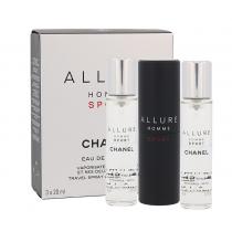 Chanel Allure Homme Sport   3X20Ml  Twist And Spray  Moški (Eau De Toilette)