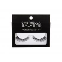 Gabriella Salvete False Eyelashes  False Lashes 1 Pair + Glue For Lashes 1 G 1Pc Black   Ženski (Umetne Trepalnice)