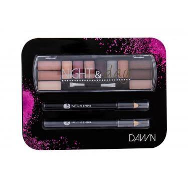 2K Night & Day  Eye Shadow Palette 8,16 G + Eyeliner Pencil 0,6 G Black + Eyeliner Pencil 0,6 G Grey 8,16G Dawn   Ženski (Sencilo Za Oci)