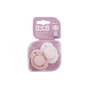 Lovi Baby Shower Dynamic Minisoother 2Pc  K  (Soother) Girl 0-2m 