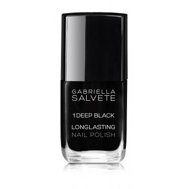 Gabriella Salvete Longlasting Enamel   11Ml 01 Deep Black   Ženski (Lak Za Nohte)