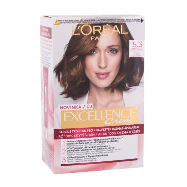 L'Oréal Paris Excellence Creme Triple Protection  48Ml 5,3 Natural Light Golden Brown   Ženski (Barva Las)