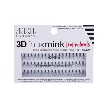 Ardell 3D Faux Mink Individuals  60Pc Medium Black  Knot-Free Ženski (Umetne Trepalnice)