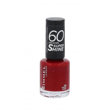 Rimmel London 60 Seconds Super Shine  8Ml 320 Rapid Ruby   Ženski (Lak Za Nohte)