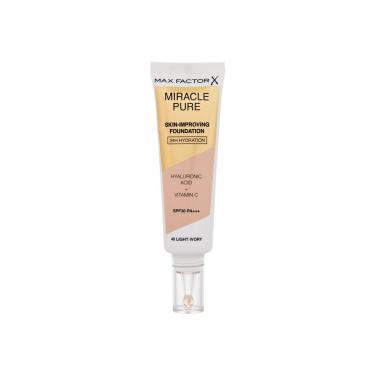 Max Factor Miracle Pure Skin-Improving Foundation  30Ml 40 Light Ivory  Spf30 Ženski (Makeup)
