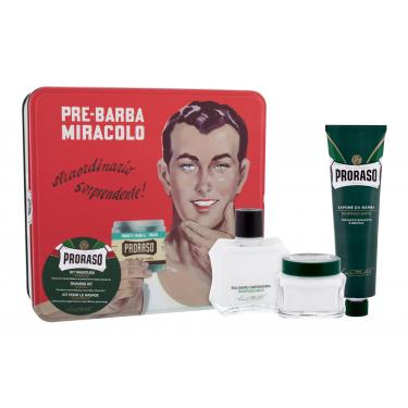 Proraso Green  Aftershave Balm Green 100 Ml + Shaving Cream Green 150 Ml + Pre-Shave Green 100 Ml + Tin Can 100Ml    Moški (Aftershave Balm)
