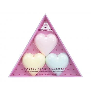 I Heart Revolution Heart Pastel Bath Fizzer Kit Heart Bath Fizzer 40 G + Heart Bath Fizzer 40 G Passion Fruit + Heart Bath Fizzer 40 G Lemon 40G Strawberry   Ženski (Bath Fizzer)