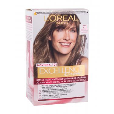 L'Oréal Paris Excellence Creme Triple Protection  48Ml 7,1 Natural Ash Blonde   Ženski (Barva Las)