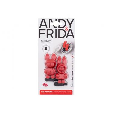 Mr&Mrs Fragrance Andy & Frida  Red Luxury    1Pc Unisex (Car Air Freshener)