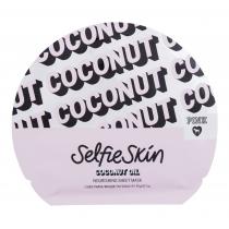 Pink Selfie Skin Coconut Oil Sheet Mask  1Pc    Ženski (Obrazna Maska)