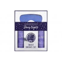 The Indulgent Bathing Co. Starry Nights Sweet Dreams Set 300Ml Lavender And Lime Flower Shower Cream 300 Ml + Lavender And Lime Flower Bath Milk 300 Ml + Lavender And Lime Flower Body Butter 100 Ml + Satin Sleep Mask 1 Pc Ženski  (Shower Cream)  