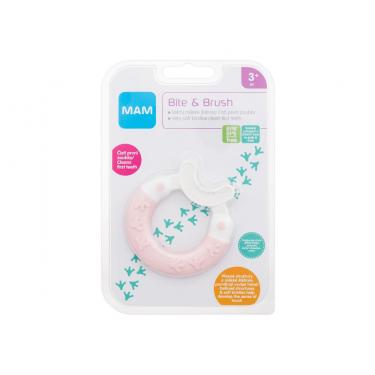 Mam Bite & Brush Teether 1Pc  K  (Toothbrush) 3m+ Pink 