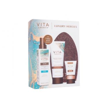 Vita Liberata Luxury Heroes  Fabulous Gradual Self-Tanning Lotion Untinted 200 Ml + Self-Tanning Mist Tinted 200 Ml Medium + Body Blur Body Makeup 30 Ml Medium + Application Glove 1 Pc 200Ml    Ženski (Izdelek Za Samoporjavitev)