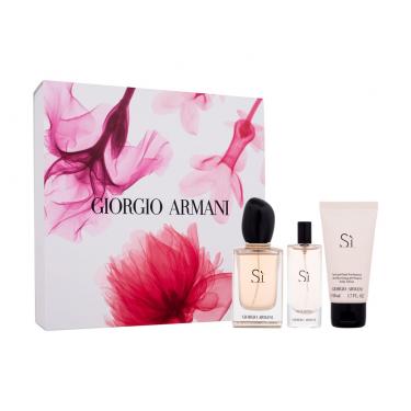 Giorgio Armani Si  50Ml Edp 50 Ml + Edp 15 Ml + Body Lotion 50 Ml Ženski  Body Lotion(Eau De Parfum)  
