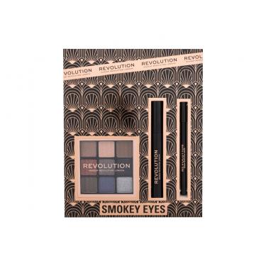 Makeup Revolution London Smokey Eyes  Eyeshadow Palette Reloaded Palette 8,1 G Sultry + Mascara 8 G Black + Eyeliner Pencil 1,15 G Black 8,1G    Ženski (Sencilo Za Oci)
