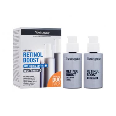 Neutrogena Retinol Boost Duo Pack Retinol Boost Day Cream Spf15 50 Ml + Retinol Boost Night Cream 50 Ml 50Ml    Ženski (Dnevna Krema)