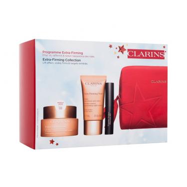 Clarins Extra-Firming   Extra-Firming Jour 50 Ml + Extra-Firming Nuit 15 Ml + Wonder Perfect Mascara 4D 3 Ml 01 Perfect Black +  Double Serum 0,9 Ml + Red Cosmetic Bag Skin Serum 1I00000101 50Ml W (Day Cream) Collection