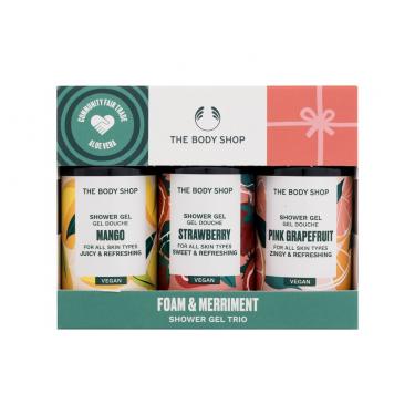 The Body Shop Foam & Merriment   Shower Gel Mango 60 Ml + Shower Gel Strawberry 60 Ml + Shower Gel  Pink Grapefruit 60 Ml   60Ml W (Shower Gel) Shower Gel Trio