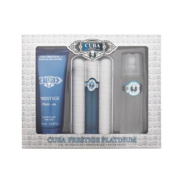 Cuba Prestige Platinum   EDT 90 ml + Shower Gel 200 ml + After Shave Lotion 100 ml Aftershave Water  90ml(Eau de Toilette) Moški