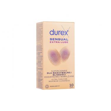 Durex Sensual 10Pc Extra Lube   (Condoms) Moški  