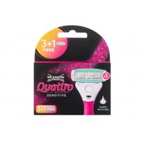 Wilkinson Sword Quattro For Women Sensitive  4Pc    Ženski (Nadomestno Rezilo)