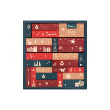 Kneipp Advent Calendar   Shower Gel 5 X 75 Ml + Shower Gel 2 X 50 Ml + Body Lotion 75 Ml + Hand Cream 75 Ml + Hand Cream 2 X 20 Ml + Lip Balm 4,7 G + Bath Oil 3 X 20 Ml + Body Oil 2 X 20 Ml + Massage Oil 2 X 20 Ml + Peeling 1 X 40 Ml + Bath Foam 2 X 100 M