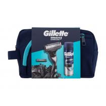 Gillette Mach3   Shaver + Shaving Gel Series Cleansing 200 Ml + Spare Head + Cosmetic Bag Cosmetic Bag 2620000101 1Pc M (Razor) Charcoal