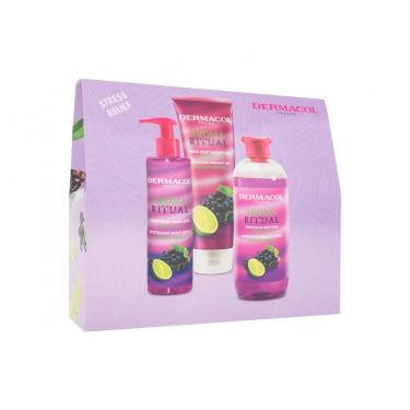 Dermacol Aroma Ritual Grape & Lime Bubble Bath 500 Ml + Shower Gel 250 Ml + Liquid Soap 250 Ml 500Ml    Ženski (Kopalna Pena)