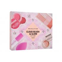 Makeup Revolution London Cloud Blush & Glow   Mousse Shadow 4 G Rose Gold + Mousse Blush 6 G Blossom Rose Pink + Glaze Lip Oil 1,4 Ml Pink + Cheek Lift Palette 12 G + Make-Up Sponge + Cosmetic Brush Lip Oil 1680000101 4G W (Eye Shadow) Gift Set