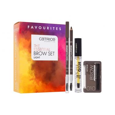 Catrice The Essential Brow Set 1,6G Eye Brow Stylist 1,6 G 020 Date With Ash-Ton + Brow Powder Waterproof 4 G 010 Ash Blond + Super Glue Brow Styling Gel 4 Ml 010 Ultra Hold Ženski  Eyebrow Powder(Eyebrow Pencil)  Light