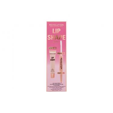 Makeup Revolution London Lip Shape  9Ml Lip Shape Lip Gloss 9 Ml + 2 In 1 Lip Liner & Colour Setter 1,7 Ml Ženski  (Lip Gloss)  Pink Nude