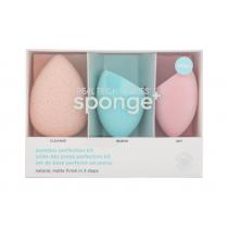 Real Techniques Poreless Perfection Kit  Miracle Cleanse Sponge + Miracle Airblend Sponge +  Miracle Powder Sponge 1Pc    Ženski (Aplikator)