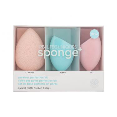 Real Techniques Poreless Perfection Kit  Miracle Cleanse Sponge + Miracle Airblend Sponge +  Miracle Powder Sponge 1Pc    Ženski (Aplikator)