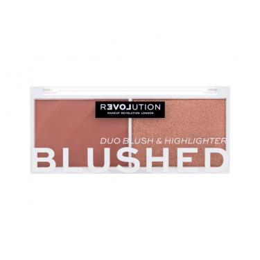 Revolution Relove Colour Play Blushed Duo Blush & Highlighter  5,8G Baby   Ženski (Konturovací Paletka)