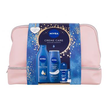 Nivea Creme Care   Body Lotion Rich Nourishing 400 Ml + Shower Gel Creme Care 250 Ml + Antiperspirant Protect & Care 50 Ml + Labello Original 4,8 G + Cosmetic Bag Cosmetic Bag 2620000101 400Ml W (Body Lotion) Skincare Moments