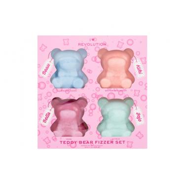 I Heart Revolution Teddy Bear Fizzer Set Bath Bomb Beau 50 G + Bath Bomb Kiki 50 G Necratine Blossom + Bath Bomb Bella 50 G Rose + Bath Bomb Jojo 50 G Citrus 4X50G Dreamy Ocean   Ženski (Bath Fizzer)
