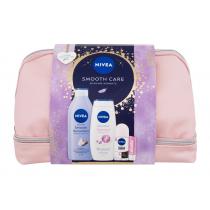 Nivea Smooth Care   Body Lotion Smooth Sensation 400 Ml + Shower Cream Diamond & Argan Oil 250 Ml + Antiperspirant Invisible Black & White Clear 50 Ml + Labello Soft Rosé 4,8 G + Cosmetic Bag Cosmetic Bag 2620000101 400Ml W (Body Lotion) Skincare Moments