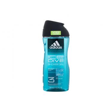 Adidas Ice Dive Shower Gel 3-In-1 250Ml  Moški  (Shower Gel) New Cleaner Formula 