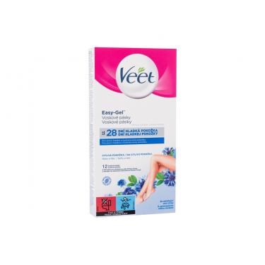 Veet Easy-Gel Wax Strips Body And Legs  12Pc   Sensitive Skin Ženski (Izdelek Za Depilacijo)